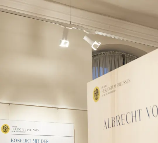 Photo de détail de SLIMtrack dans l'exposition du château d'Ellingen