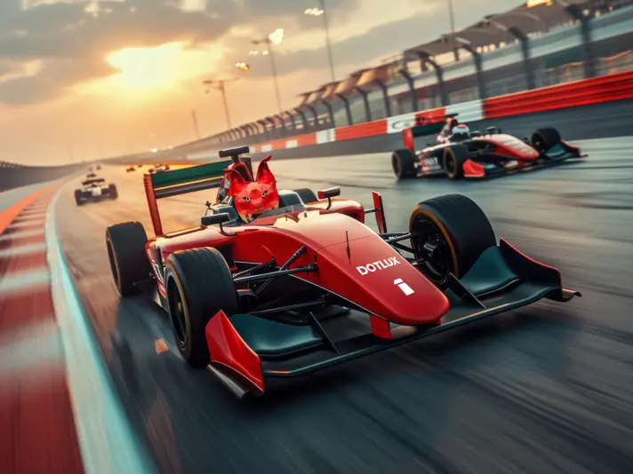 Lux Verstappen in a Formula 1 racing car