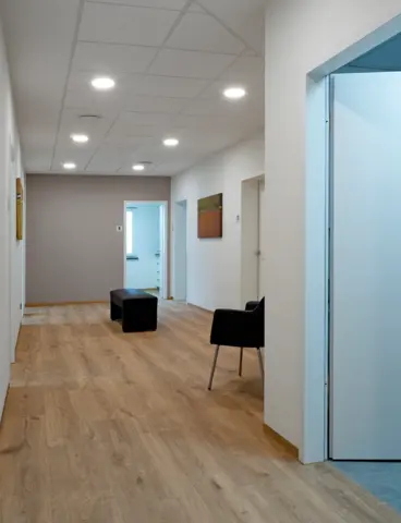 The reception area of a doctor’s surgery
