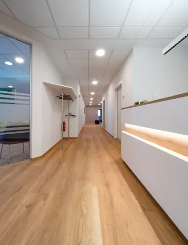 The reception area of a doctor’s surgery