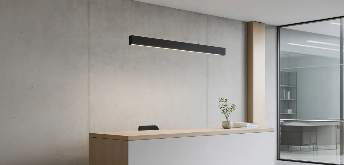 Reception area with a modern, minimalist ambience