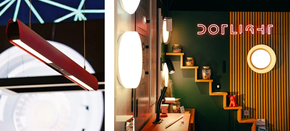 Details des DOTLUX-Messestands auf der Light+ Building