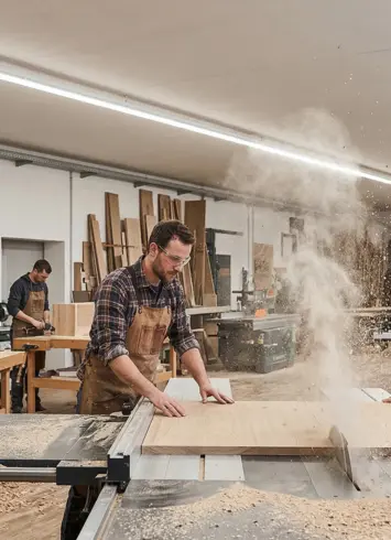 LINEAone in einer Schreinerei