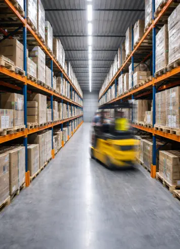 LINEAone in einer Lagerhalle
