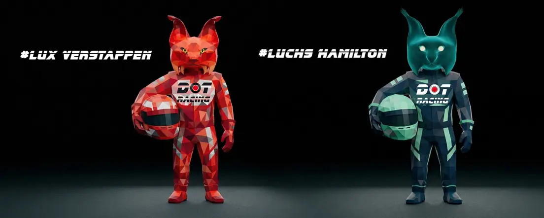 DOTracing-Team Lux Verstappen und Luchs Hamilton