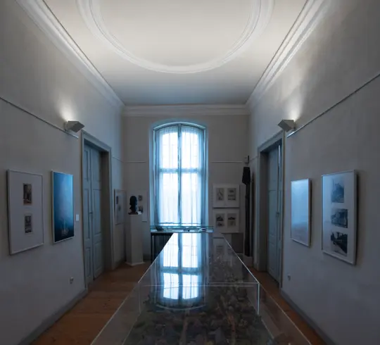 Alte Beleuchtung in der Ausstellung im Schloss Ellingen